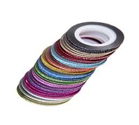 WRITWAA 52rouleaux Ruban Nail Art Autocollant Brillant Couleurs Mixtes Bande Diy Manucure Pour Décoration Ongles Femme