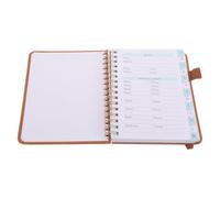 WRITWAA 56 Feuilles Carnet Papier Pu Marron avec Onglets Alphabétiques A6 de Mots de Passe à Spirale Reliure Spirale et Conservation Prolongée pour Bureau Professionnel