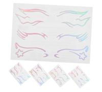 WRITWAA 5feuilles Autocollants Holographiques Pour Eye-liner Temporaires Pour Yeux Imperméables Ruban Adhésif Temporaire Pour Maquillage Des Yeux Carnaval Rave Party