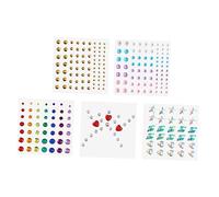 WRITWAA 5feuilles Strass Autocollants pour Yeux et Visage Pailletés Décoration de Maquillage Stickers Strass Accessoires de Beauté