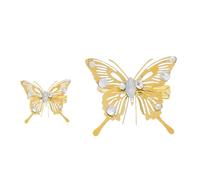 WRITWAA 5pièces Barrettes Alliage Doré Avec Perles Artificielles Lot De Différentes Pour Cheveux De Fille