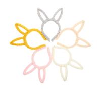 WRITWAA 5pièces Serre-tête Oreilles De Lapin Set De Coiffes De Fête Design Cosplay Pour Pâques Halloween Bal Masqué Défilé De Mode