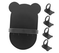 WRITWAA 5pièces Support Mural Autocollant Pour Gel Douche De Plastique Pour Salle De Bain Et Cuisine Étagère à Shampoing Résistante à Humidité Sans Perçage Couleur Grise