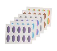 WRITWAA 6 Feuilles Stickers Temporaires de Fard à Paupières Dégradé pour Cosplay Fêtes et Occasions Spéciales