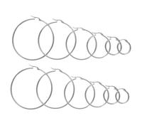 WRITWAA 6 Paires Boucles Oreilles Exagérés Unique pour Femmes Créoles Grandes Confortables et Sécurisées pour Fêtes et Usage