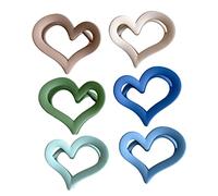 WRITWAA 6 Pièces agrafe d'amour pinces à cheveux coeur pour femmes griffes coups de cheveux Clip à cheveux de griffe de coeur pinces à cheveux uniques Clips de griffe de cheveux Acrylique