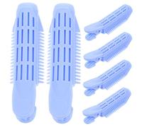 WRITWAA 6 Pièces Agrafe Pelucheuse Clips Volume Bouclé Volumateur Style Bricolage Racine Élévateur Pour Femmes Coups De Cheveux Boucles En Forme De Abdos Blue