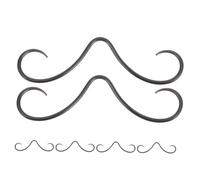 WRITWAA 6 Pièces Anneaux de Piercing Septum Mustache Acier Inoxydable Bijoux Nez Durables et Confortables pour Femmes et Hommes Accessoires de