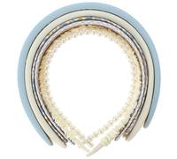 WRITWAA 6 Pièces Bandeau Ensemble Bandes Accessoires De Cheveux Mignon Fleur Mode Faire La Fête Élégant Fille Fantaisie Jolis Bandeaux Pour Femmes En Tissu Blue