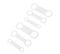 WRITWAA 6 Pièces Bracelet en Silicone pour Médailles pour Animaux de Compagnie, Cache-étiquettes pour Chien Silencieux, Blanc, Léger, Remplacement Facile, pour Collier de Chien