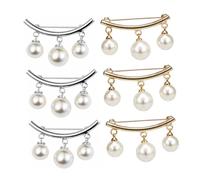 WRITWAA 6 pièces Broche Épingle Sécurité Femme pour Foulard Écharpe Châle Clip Fixation Col Ajustable Accessoires Mode Élégants