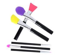 WRITWAA 6 Pièces Brosse à Masque En Silicone Brosse à Masque Facial Brosse De Masque De Maquillage Brosse Pour Masque Facial Noir