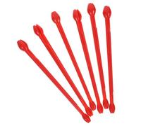 WRITWAA 6 Pièces Extracteur D’hameçon Rouge en PP à Poignée Ergonomique | Design Spiralé Compact, Surface Lisse sans Bavures, Adapté aux Leurres à Hameçons Triples en Eau Douce Glace