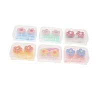 WRITWAA 6 Pièces Lentilles De De Couleur Conteneurs De Stockage De Lentilles Cosmétiques Étuis à Lentilles De Contacts Case De L'objectif Œil Plastique
