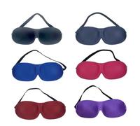 WRITWAA 6 pièces Masque de Sommeil Stéréo sans Nez Cache-yeux Occultant Doux et Confortable pour Voyage et Maison