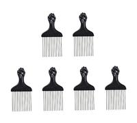 WRITWAA 6 Pièces Peigne Afro Métallique Outils de Coiffage pour Cheveux Bouclés et Tressés Pratique et pour Hommes et Femmes