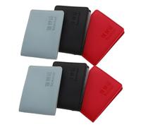 WRITWAA 6 Pièces Porte-Cartes Permis de Conduire et Assurance Voiture en Cuir PU 4 Compartiments, Design Double Rangement, Étui Fin et Portable pour Usage Professionnel ou Présent