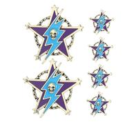 WRITWAA 6 Pièces Vintage Five-pointed Star Brooch Set Mini Lapel Pins For Men Classic Alloy Badge For Suits Coats And Backpacks