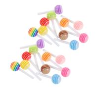 WRITWAA 60pièces Breloques Résine pour Ongles Petites Formes de Sucettes Accessoires pour Nail Art Décor Variété de Couleurs Vive Usage Quotidien ou Fêtes