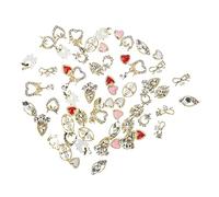 WRITWAA 60Pièces Charmes à Ongles Kawaii Décorations Baroque DIY pour Ornements de Élégants et Ludiques pour Créations Uniques