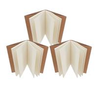 WRITWAA 64 Feuilles Cahier de Composition Kraft à Couverture Rigide 128 Pages Blanches en Papier 70gsm, Carnet de Croquis Portable pour Étudiants et Artistes