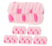 WRITWAA 6pièces Lot de Bracelets de Lavage pour Visage Doux pour Peau Respirants et Extensibles pour Maison Voyages