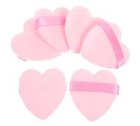 WRITWAA 6pièces Set De Houppettes Poudre Visage Douces Rose Éponges Maquillage Réutilisables Pour Fond De Teint Poudre Et Fixation Application Précise Du Maquillage