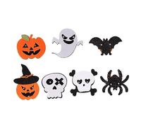 WRITWAA 7 Pièces Broches Lumineuses Halloween avec Citrouille et Crâne à LED Épingles Décoratives pour Sacs Chapeaux et Vêtements Accessoires de Fête pour Invités