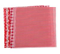 WRITWAA 7 Pièces Tissu d'impression, Tissu de Couture DIY en Coton, Lot de Rouge, Imprimé Chat Amulette, pour Patchwork, Loisirs Créatifs, Décoration, Marionnettes à Main, Chaussures DIY