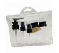 WRITWAA 7pièces Flacons Pulvérisateurs Vides Ensemble Conteneurs Pour Liquides De Voyage Avec Bouchon Anti-fuite Distributeurs Rechargeables Pour Shampoing Lotion Après-shampooing