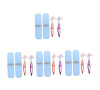 WRITWAA 8 Ensembles brosse pour prothèses dentaires pour la maison boite de rangement boîte de rangement Dentistes Brosse de nettoyage brosse à prothèse personnelle Plastique
