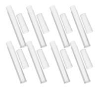 WRITWAA 8 Pièces Boîte de Rangement pour Pinces à Cils, Organisateur PP | Cloisonnement Indépendant, Côtés Étiquetés, Rembourrage Silicone Antidérapant, Format Compact pour Voyage et Trousse