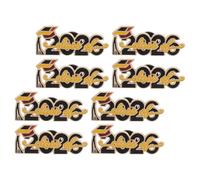 WRITWAA 8 Pièces Broche Insigne de Graduation 2026 en Alliage de Zinc Noir Design Élégant et Éléments Classiques pour Toute Célébration de Remise de Diplôme