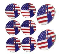 WRITWAA 8 Pièces Broches Patriotique Drapeau Usa et Statue Liberté Émail pour Vêtements Accessoires Fête de Indépendance Memorial Day