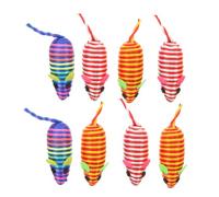 WRITWAA 8 Pièces Chaton en Corde de Coton de Souris, Amusant Solide Qui Encourage L'instinct Naturel, pour Jeux D'intérieur et Entraînement des Chats Couleur Aléatoire Plusieurs Styles