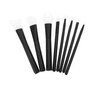 WRITWAA 8 Pièces ensemble de pinceaux de maquillage brosse à boue pour le visage applicateur de masque en silicone pinceau masque crème tube en aluminium Black