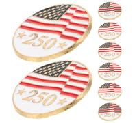 WRITWAA 8 Pièces Épingle Commémorative pour 250e Anniversaire Fête Nationale Américaine, en Alliage Élégant, Usage Polyvalent pour Hommes et Femmes Lors D'occasions Formelles