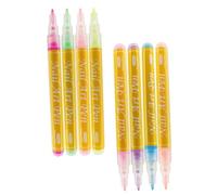 WRITWAA 8 Pièces stylo graffiti nail art conseils UV en haut Clous doigt Couleur Fluorescente Stick Graffiti stylo stylos de manucure stylos à ongles de graffitis stylo à poil Propylène