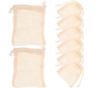WRITWAA 8 Sachets de Savonnette en Lin Colorés, 8pcs Paquet à Bulles en Coton et Lin, Portable pour Voyage, Nettoie et Masse le Corps, Mousseux et Pratiques Couleur Couleur Aléatoire