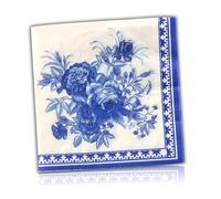 WRITWAA 80 Pièces Serviette De Gardénia Papier De Soie Papier De Serviette Imprimé Tissu De Restaurant Blue