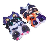 WRITWAA 8pièces Masque Pour Yeux De Chien Masque De Sommeil Pour Garçon Fille Mignon Bandeau Aveugle Pour Voyage Sieste Fête