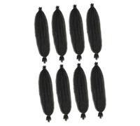 WRITWAA 8pièces Perruque Synthétique Torsadée Cheveux Afro Naturel Pour Femme Extension De Perruque Tressée Ondulée Postiche De Cheveux Bouclés