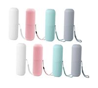 WRITWAA 8pièces Porte-Brosse à Dents Gobelet De Voyage Boîte De Rangement pour Dentifrice Produits De Soins Personnels Articles De Voyage
