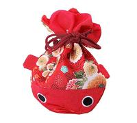 WRITWAA À Bonbons Avec Cordon De Serrage Pour Mariage Petite Pochette Décorative Pour Fête À Bonbons En Tissu Rouge De Style
