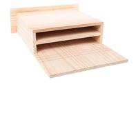 WRITWAA Abri à Chauves-Souris en Bois Massif pour Extérieur, Niche Résistante aux Intempéries, Maison pour Chauves-Souris de Jardin, Décor Naturel pour Cour, Installation Facile, 1 Pièce