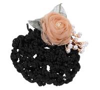 WRITWAA Accessoire Cheveux Filet à Chignon Fleur 1 Pièce Cache-Chignon Tulle Élégant Pratique pour Danse et Cosplay Accessoire pour Infirmières et Hôtesses de L'Air