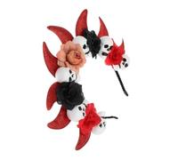 WRITWAA Accessoire de Costume avec Crâne et Fleurs Headband Décoratif pour Fêtes Thématiques et Célébrations Jour des Morts