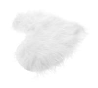 WRITWAA Accessoires pour le nail art tapis à rose tapis en fausse tapis coeur tapis de coeur oreiller coeur flou Tapis de salon coeur peluche blanche