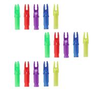 WRITWAA Accessoires Tir à Arc 15pcs Couvertures en Plastique pour Queue de Flèche 6.2mm, Design Équilibré Flèche Plus Stable, pour Entraînement et Couleur Aléatoire Plusieurs Styles