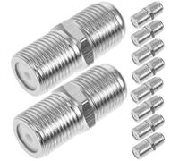 WRITWAA Adaptateur Coaxial Femelle-Femelle en Cuivre Lot de 10 Connecteurs D’Extension TV Type F Coupleur de Câble Coaxial Compatible Câbles TV Protection Anti-Humidité Usage